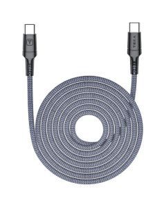 Câble De Charge tressé en PVC TERA Type-C vers Type-C - Gris