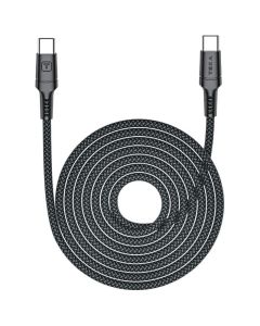 Câble De Charge tressé en PVC TERA Type-C vers Type-C - Noir