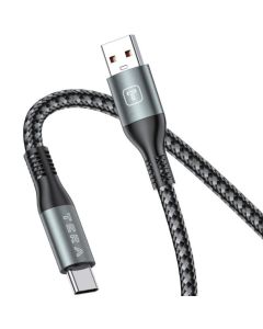 Câble De Charge tressé en TPE TERA type A vers type C - Noir