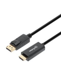Câble DisplayPort vers HDMI MANHATTAN 1.8 mètres - Noir