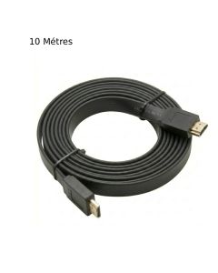 Câble HDMI LUCKTEK Plat 10 Mètres - Haute Vitesse 4K Ultra HD