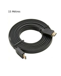 Câble HDMI LUCKTEK Plat 15 Mètres Haute Performance 4K Ultra HD