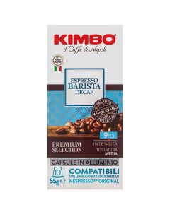 Paquet De 10 Capsules KIMBO Espresso Barista Decaf 