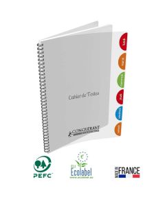 Cahier De texte CONQUERANT 124 Pages 90Gr Seyès 17X22 cm