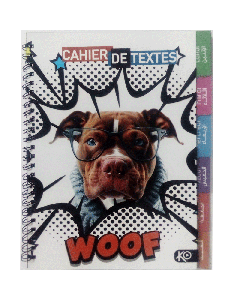 Cahier De Texte FANTAISIE KO Couverture Plastique 