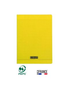 Cahier Piqûre CALLIGRAPHE 192 Pages 90 Gr Seyès 21x29.7- Jaune 