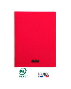 Cahier Piqûre CALLIGRAPHE 192 Pages 90 Gr Seyès 21x29.7- Rouge