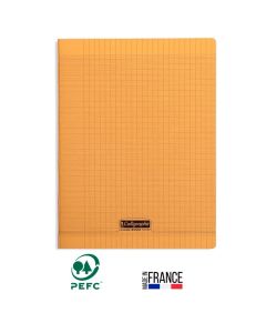 Cahier Piqûre CALLIGRAPHE 192 Pages 90 Gr Seyès 24x 32 cm - Orange  