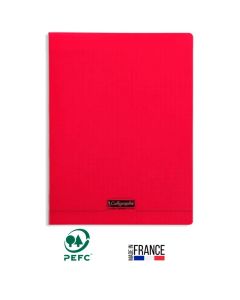Cahier Piqûre CALLIGRAPHE 192 Pages 90 Gr Seyès 24x 32 cm - Rouge 
