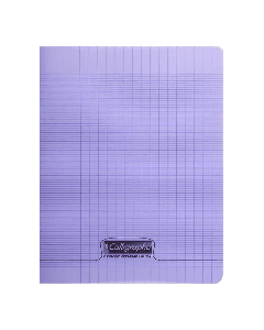  Cahier Piqûre CALLIGRAPHE 96 Pages 90 Gr Seyès 24x32 cm - Violet 