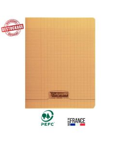 Cahier Piqûre CALLIGRAPHE 96 Pages Seyès 90gr 17x22 - Orange