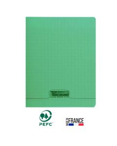 Cahier Piqûre CALLIGRAPHE 96 Pages Seyès 90gr 17x22 cm -Vert