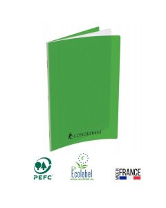 Cahier Piqûre CONQUERANT 192 Pages Seyès 70gr 24x32 cm - Vert 