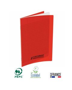 Cahier Piqûre CONQUERANT 192 Pages Seyès 90gr 17x22 cm - Rouge
