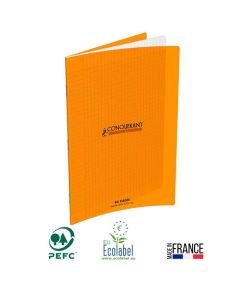 Cahier Piqûre CONQUERANT 96 Pages 90 Gr Seyès 17x22 cm - Orange 