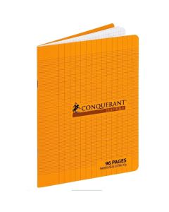 Cahier Piqûre CONQUERANT 24x32 cm 96 Pages Seyès Orange