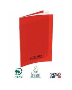 Cahier Piqûre CONQUERANT 96 Pages 90Gr Seyès 21x29,7 cm - Rouge
