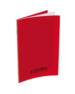 Cahier Piqûre CONQUERANT 96 Pages Seyès 90gr 17x22 cm - Rouge