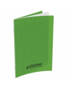 Cahier Piqûre CONQUERANT 96 Pages Seyès 90gr 17x22 cm - Vert