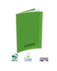 Cahier Piqûre CONQUERANT 96 Pages Seyès 90gr 17x22 cm - Vert