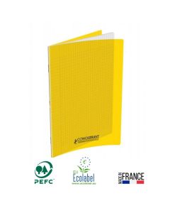 Cahier Piqûre CONQUERANT 192 Pages 90 Gr Seyès 17x22 cm - Jaune 