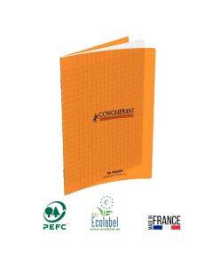 Cahier Piqûre CONQUERANT 96 Pages 90 Gr Seyès 24x32 cm - Orange 