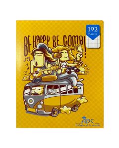 Cahier Piqure ABC Super 192 Pages 17X22cm Avec couverture Vernis Lavable