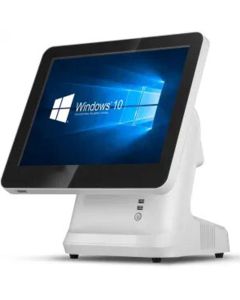 Caisse Tactile 15" DIGIPOS SCREWLESS PC avec Afficheur Client Wi-Fi - Blanc et Noir