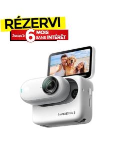 Caméra d'Action INTAS 360 GO 3 rabattable de 2,2"- Blanc