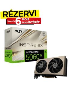 Carte Graphique Gamer MSI GeForce RTX 5060 Ti 16G INSPIRE 2X OC