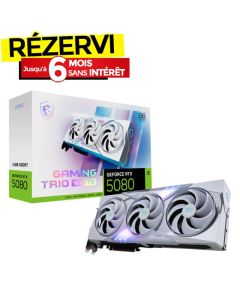 Carte Graphique Gamer MSI GeForce RTX 5080 16G GAMING TRIO OC WHITE 