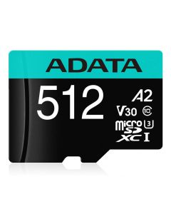 Carte Mémoire ADATA 512 GB Micro SDXC Class 10 avec Adaptateur