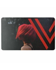 Carte Visite VCARD Designe Red hair Sans Contact - Rouge & Noir   