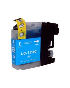 Cartouche Jet d'Encre Adaptable Brother LC123C - Cyan (LC-123_C_A)