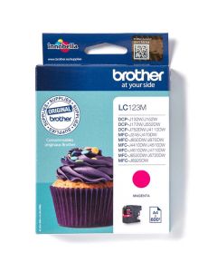 Cartouche Jet d'Encre d'origine BROTHER LC123M - Magenta