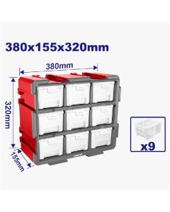 Casier De Rangement 9 Bacs EMTOP EMTB8331 - Chez Mytek