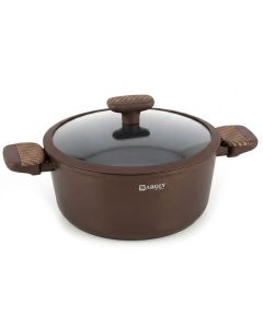 Casserole en Granit Baroly 24 cm – Couvercle Verre