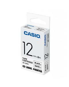 Cassette à Ruban CASIO XR-12WEI 12 mm Noir Sur Blanc