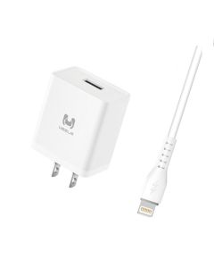 Chargeur UEELR DT01 Pour IPhone 2.4A - Blanc
