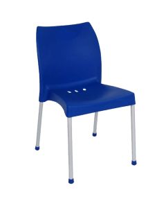 Chaise De Conférence SOTUFAB Diana Avec Pieds Chromées - Bleu