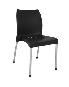 Chaise De Conférence SOTUFAB Diana Avec Pieds Chromées - Noir