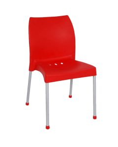 Chaise De Conférence SOTUFAB Diana Avec Pieds Chromées - Rouge