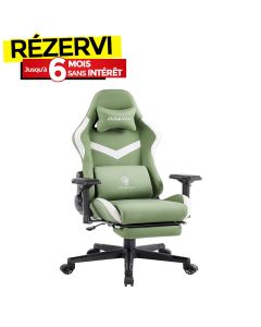 Chaise Gaming DOWINX LS-6668 4D Avec Accoudoirs - Vert