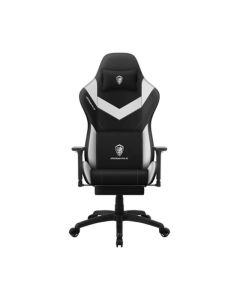 Chaise Gaming DOWINX LS-D1163N Blanc Fauteuil Gamer Similicuir PU avec Massage 180°