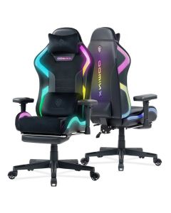 Chaise Gaming DOWINX LS66D2 RGB Cuir Noir