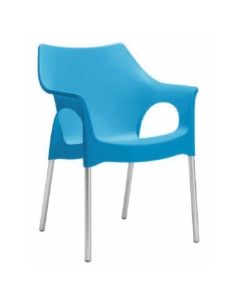 Chaise SOTUFAB Ola Avec Pieds Chromées - Bleu Sidi-Bousaid