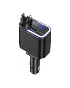 Chargeur Allume Cigare 5en1 180W avec Bluetooth & Écran LED