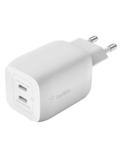 Chargeur BELKIN 2 Ports USB-C PD GaN 65W avec PPS - Blanc