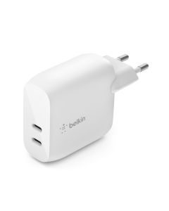 Chargeur BELKIN Boost Charge 40W Avec 2 ports USB-C PD Couleur Blanc