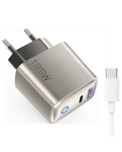 Chargeur EK-018 185W Double Port USB-A/Type-C - Silver